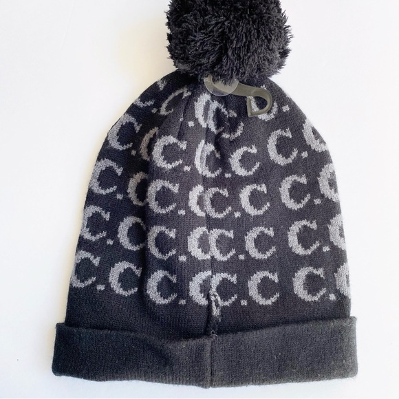 NWT C.C Black and Gray Beanie Hat - Picture 2 of 2